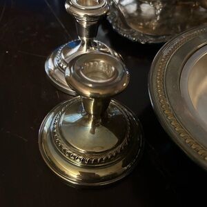 Classic Silver and Gold Candle Holders